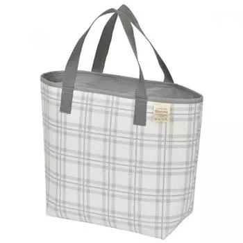 Captain Stag Ut 524 [insulated Bag Cooler Bag Tote Cooler Bag Foldable Storage Capacity 10l Gray Check Blanche]