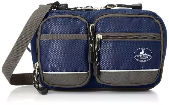 Captain STAG Waist Navy Bag,
