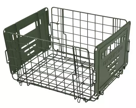 CAPTAIN STAG Wire Basket Folding Basket Stackable Olive Framework UP-2008 оливковый