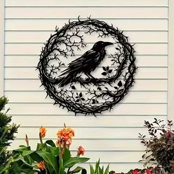 Captivating Bird Wall Sculpture Metal Wall Decors Intricate Craftsmanships Enhances Elegant чёрный
