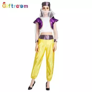 Captivating Middle Eastern Cosplay Costume In Rich Purple For Fantasy Events