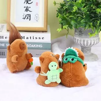 Capybara Anime Capibara Pendant PP Cotton Capybara Plush Keyring Christmas Present Style F