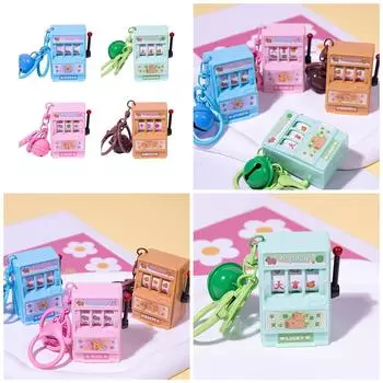 Capybara Cartoon Fruit Machine Game Keychain Причудливая Capybara Fruit Game Keychain сумка аксессуар для офиса и отдыха розовый