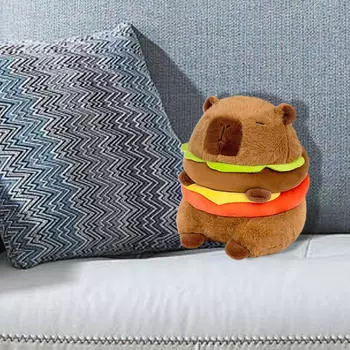 Capybara Hamburger Hat Soft Toy for Kids And Adults 20cm