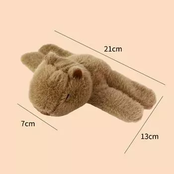 Капибара плюшевая Papa Circle аниме пушистая мягкая игрушка-игрушка для обнимания запястья коричневый