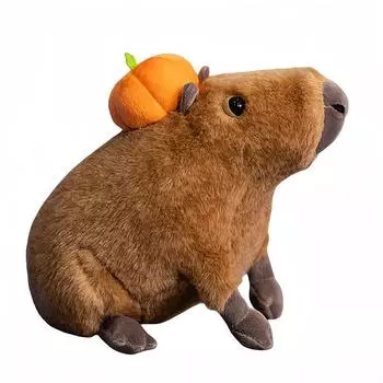 Capybara Plush Pumpkin Toy Soft Stuffed Animal Doll Decoration Gift Kids For