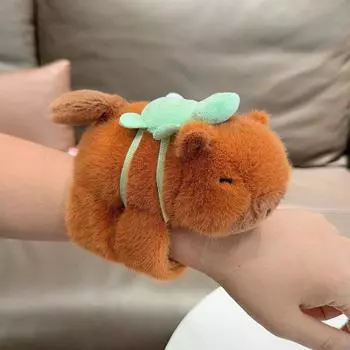 Capybara Rodent Slap Bracelet Series Wagging Tail Capybara Plush Wrist Band Gift Birthday