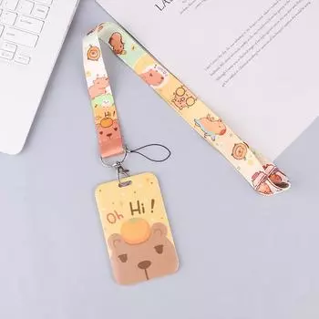 Capybara шнурок держатель для кредитной карты и удостоверения личности брелок сумка чехол для карты брелок телефон брелок аксессуары