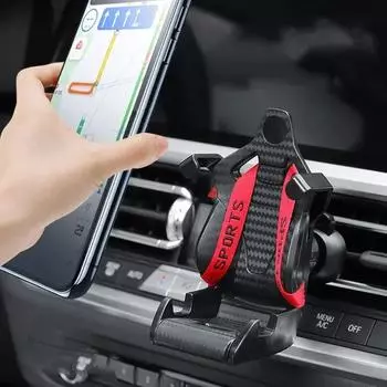 Car 360° Phone Mount for Car Phone Holder Mount Clip Mount Phone Holder, Car Vent Phone Mount for Car Cellphone Stand Air Vent красный