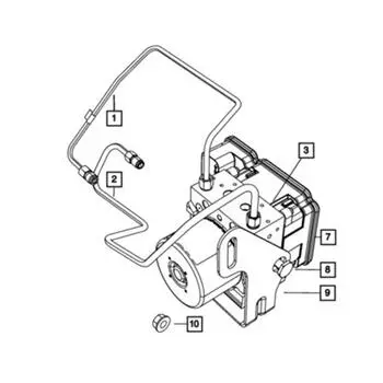 Car ABS / Stability Control Hydraulic Unit Replacement 68046388AA
