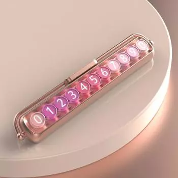 Car Accessories -1pc Car Moving Telephone Number Plate Interior Decor Pink Ornaments Auto Concealed Luminous Temporary Parking Card Accessories зеленый цвет-серебро