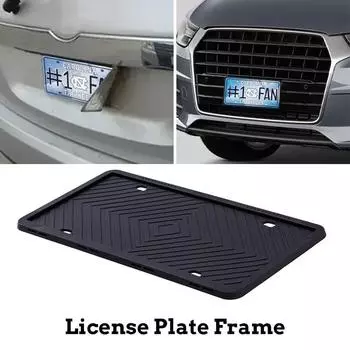 Car Accessories American License Plate Frame Auto Black Silicone Anti-fouling Waterproof Anti-slip License Plate Holder 2025 чёрный
