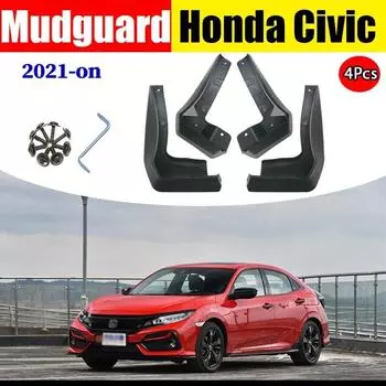 Car Accessories Auto Styline Mudflaps FOR Honda Civic Mudguards Fender Mud Flap Guard Splash Guards Front Rear 4pcs чёрный
