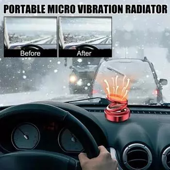 Car Accessories - Automotive Winter Car Heaters Windshield Defroster Kinetic Heater Mini Portable Kinetic Molecular Auto Accessories Decorete LED красный