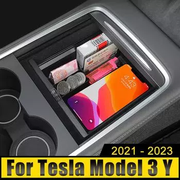 Car Accessories For Tesla Model 3 Y 2024 2024 2024 2024 Central Console Armrest Box Storage Container Case Organizer Holder Tray