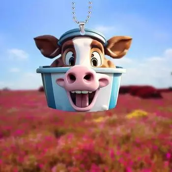 Car Adorable Acrylic Interior Decor Pendant For Keychain And Mirror Accessories