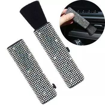 Car Air Conditioning Outlet Cleaning Brush Diamond Car Detailing Cleaning Brush Auto Interior Gap Soft Brush Car Cleaning Tools