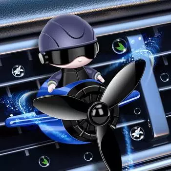 Car Air Freshener Cartoon Astronaut Rotating Propeller Air Outlet Aromatherapy Car Perfume Auto Interior Decoration Fragrance чёрный