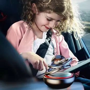 Car Air Freshener Solar Car Perfume Solar Energy Rotating Fragrance Air Fresheners Personalized Creative Car Interior Decoration