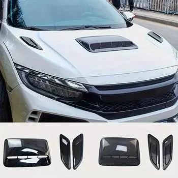 Car Air Intake Hood Vent Engine Hood Decoration Hood Nose Cover Decoration Fake Air Vent Modified Air Intake чёрный