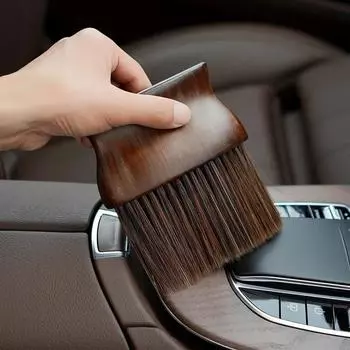Car Air Outlet Cleaning Brush, Car Interior Cleaning Tool, Solid Wood Brush, Car Dust Removal Soft Brush