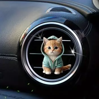 Car Air Outlet Cute Cat Aromatherapy Air Freshener Long-lasting Fresh Elegant Deodorant Automotive Interior Accessories