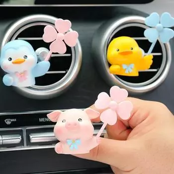 Car Air Outlet Fragrance Clip Cartoon Design Car Scent Air Freshener Aromatherapy Diffuser With Easy For Long-lasting
