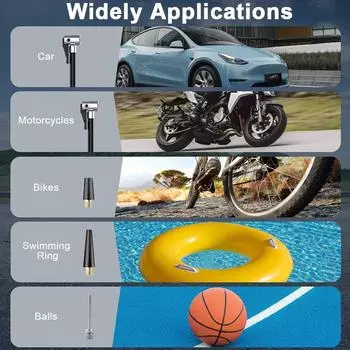 Car Air Pump Digital Display Charging Wireless/Wired Electric 150PSI Tire Pump With LCD Screen For Bike Ball Motorcycle Portable