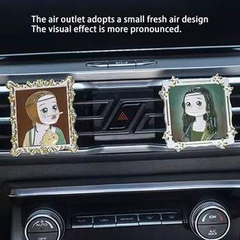 Car Air Vent Clip Painting Famous Paintings Car Air Fresheners Interior Charm Decoration Car Perfume Decoration For Automotive зелёный
