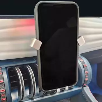 Автомобильный держатель для навигации мобильного телефона с защитой от сотрясений для BYD Atto 3 юаня Plus 2024, модификация внутренних аксессуаров серебряный