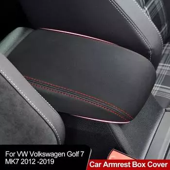 Подлокотник для автомобиля, центральная консоль, крышка подлокотника, автомобильные аксессуары, чехол из искусственной кожи для VW Volkswagen Golf 7 MK7 2012 -2019