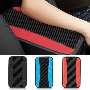 Car Armrest Box Pad Car Interior Accessories Comfortable Waterproof Armrest Cover Car Seat Box Cover PU Leather For Most чёрный