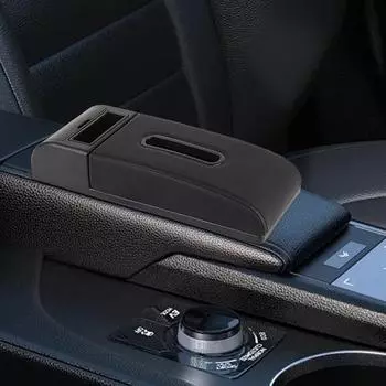 Car Armrest Pad Car Center Console Covers With Pocket And Tissue Box Vehicle Armrest Protector For Most Cars Vehicles SUVs