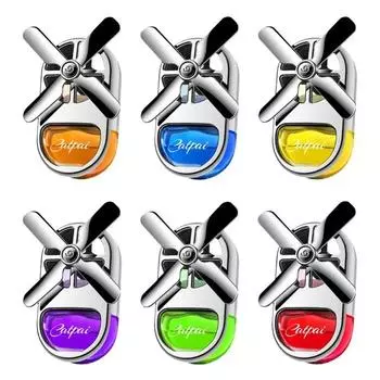 Car Aromatherapy Creative Windmill Rotating Propeller Mini Perfume Decor Air Freshener Vent Fragrance Aromatherapy Car Accessory