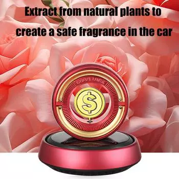 Car Aromatherapy Diffuser Sturdy Rotating Coin Design Oil Diffuser Car Fragrance Creative Car Accessories For Strong Odor Car серебряный