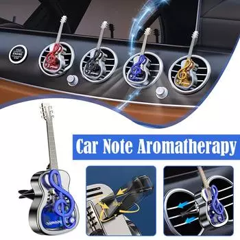 Car Aromatherapy Glass Bottle Can Be Filled With Fragrance Aromatherapy Decorations Plating Shape Air Guitar Vent V0g0 синий