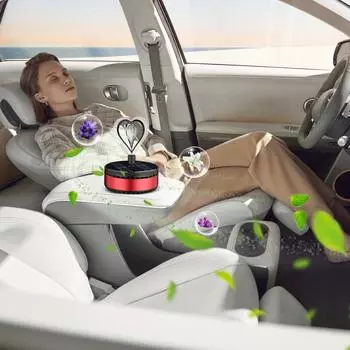 Car Aromatherapy Heart-Shaped Rotating Air Freshener Compact Car Perfume Air Freshener Small Aromatherapy Diffuser For Purifie