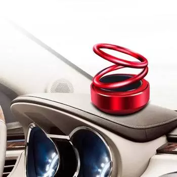 Car Aromatherapy Solar Powered Dual Ring Suspended Car Diffuser Car Air Purifier Car Perfume Ornaments Perfume Diffuser красный