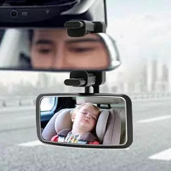 Car Baby Rearview Mirror Wide View Auto Seat Looking-Glass Monitor Adjustable Baby Rear Convex Mirror For Car Interior Accessory CN