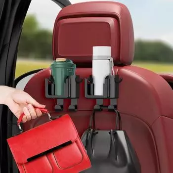 Car Back Seat Cup Holder Phone Holder Multifunctional Bracket Stowing Tidying Hook Easy Installation Car Interior Accessories