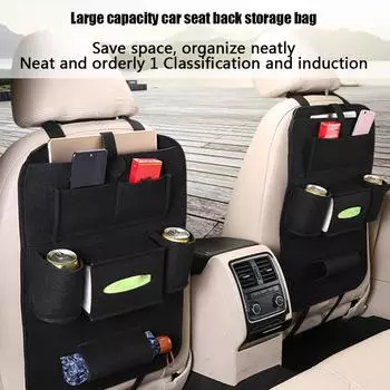 Car Backseat Organizer With Touch Screen Tablet Holder NEW Auto Storage Pockets Cover Car Seat Back Protectors Car Accessories