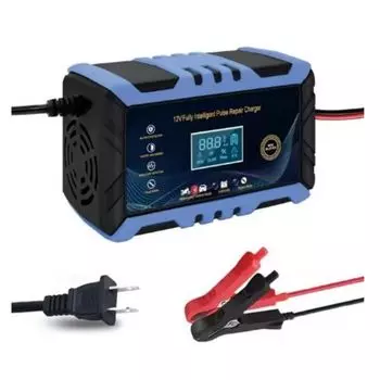 Car Battery Charger Digital Display Charger Car Power LCD Display Smart Fast Charger 12V Intelligent Pulse Repair Charger 12V 6A