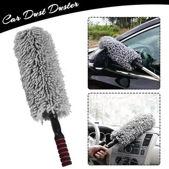 Car Body Duster Retractable Wax Dust Wash Mop Retractable Brush Wheel Dry Wet And Remover Dust Dual Car Tyre Handle Use O3N5