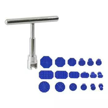 Набор инструментов для ремонта вмятин без покраски кузова автомобиля с Т-образными выступами, механический съемник для листового металла с присоской для кузова автомобиля