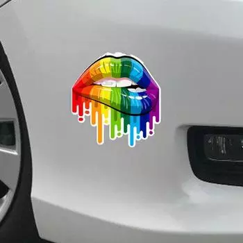 Наклейка на кузов автомобиля, изысканные самоклеящиеся водостойкие декоративные наклейки для губ «сделай сам», авто красочные наклейки для ноутбука