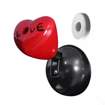 Car Button with Rocker Lever Heart Shaped Decorative Metal Starter Cover Joystick Engine Start/stop красный