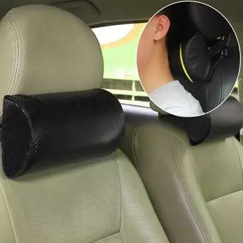 Подушка для головы и шеи из углеродного волокна для автомобиля, подушка для защиты шеи из хлопка с эффектом памяти, полуцилиндрическая подушка для путешествий, аксессуары для интерьера