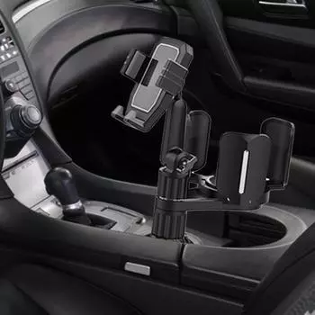 Car Cell Phone Holder Universal Car Cup Holder Phone Mount with Adjustable Base for Suv Truck Auto Multi-functional for Car серый