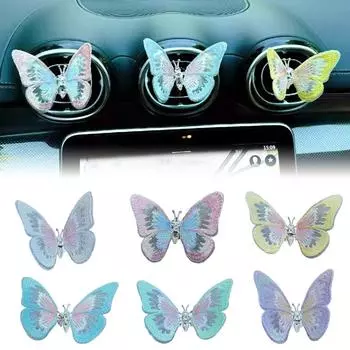 Car Center Console Air Outlet Moving Butterflies Vent Clip Car Aroma 1PC Interior Refreshing Spreads Accessories Ornament C D8H8