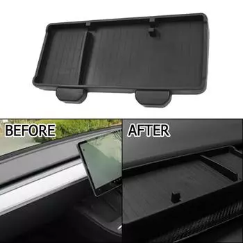 Автомобильный центральный консольный органайзер-лоток для модели 3 Y 2020-2024, держатель для телефона, автомобильная приборная консоль, карта, ключ, кабель для зарядки телефона чёрный